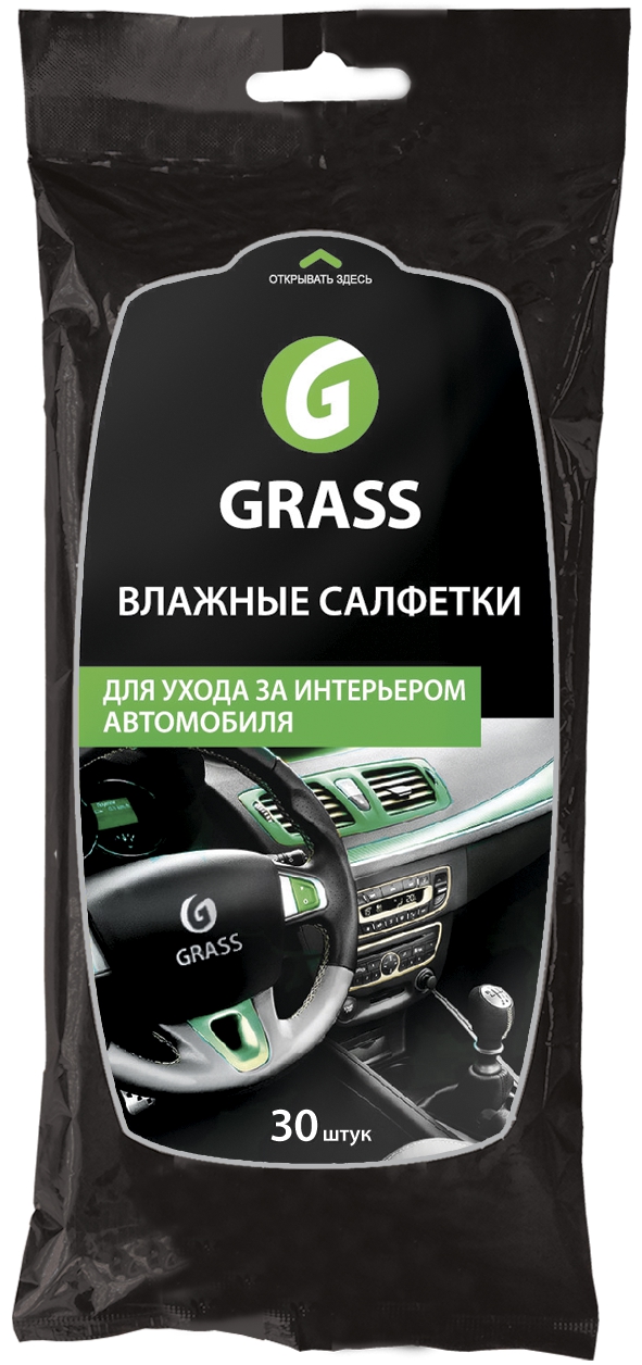 Grass  IT-0311 Салфетка влажная д/ухода за интерьером авто GRASS | Helas.ru